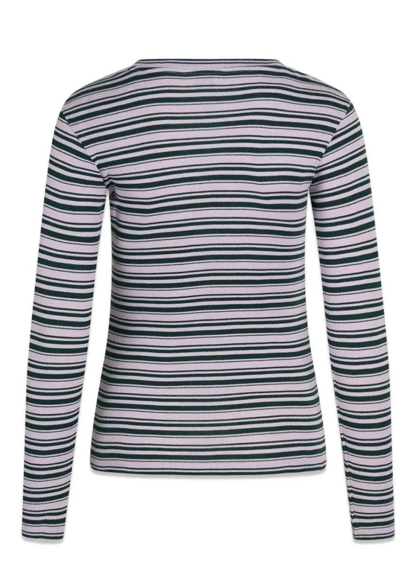 2x2 Cotton Stripe Tuba Top - Lavendula / Magical Forest