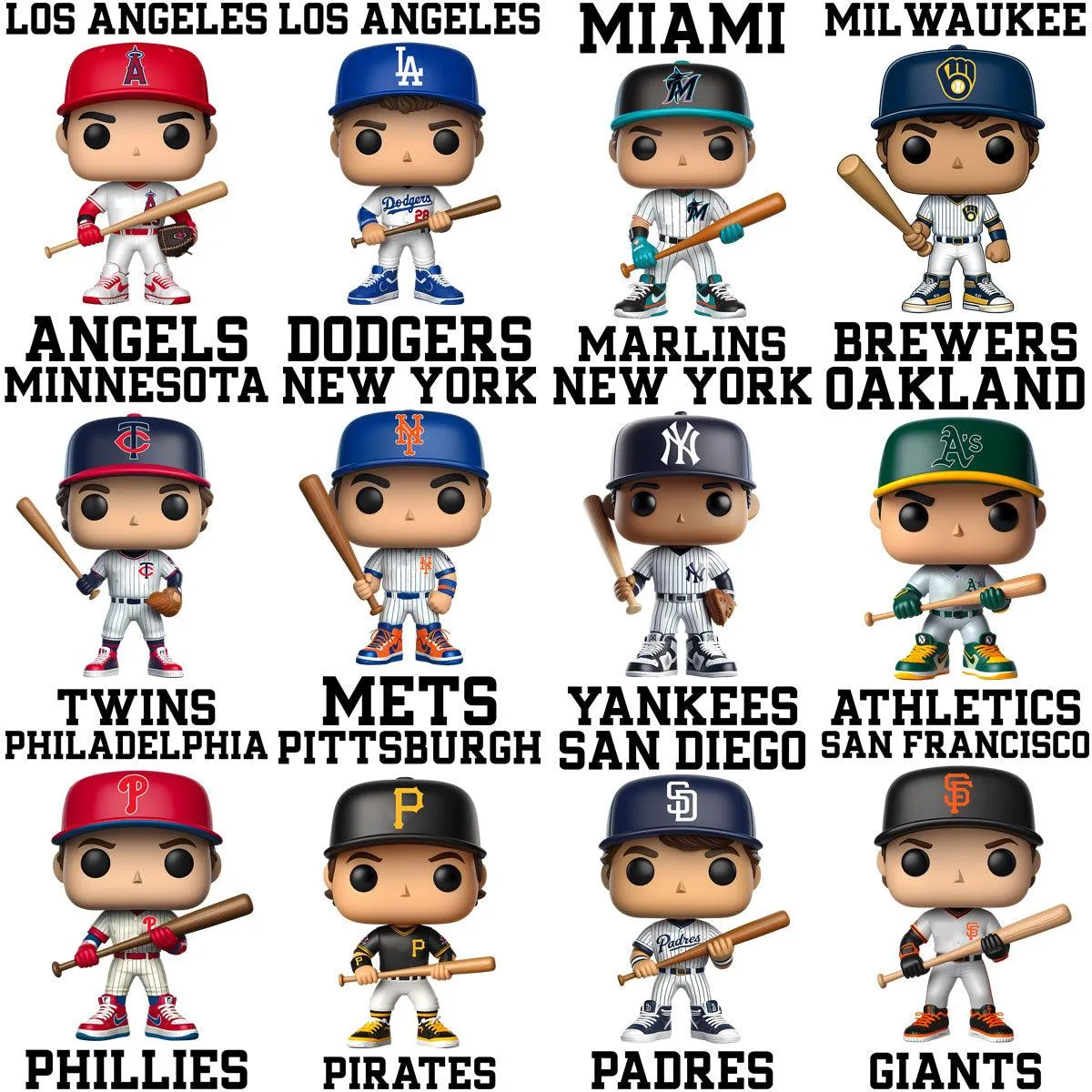 30 Baseball Boy Figurine Teams Designs Bundle PNG