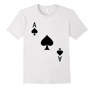 Ace Of Spades T-Shirt Playing Card Tee | Halloween Costume T