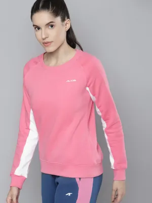 Alcis Women Solid Pink Sweatshirts