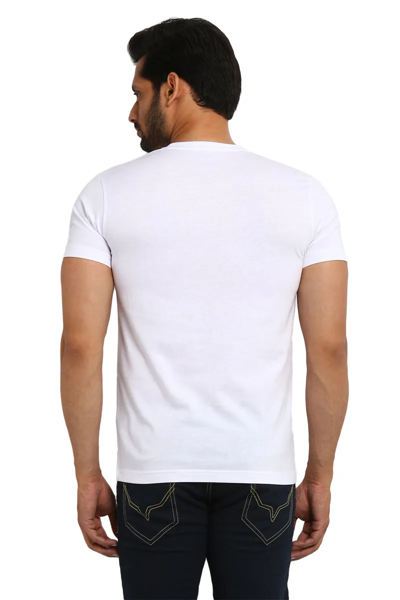 AXMANN Casual T-Shirt (F Denim | Super White) Combo Pack