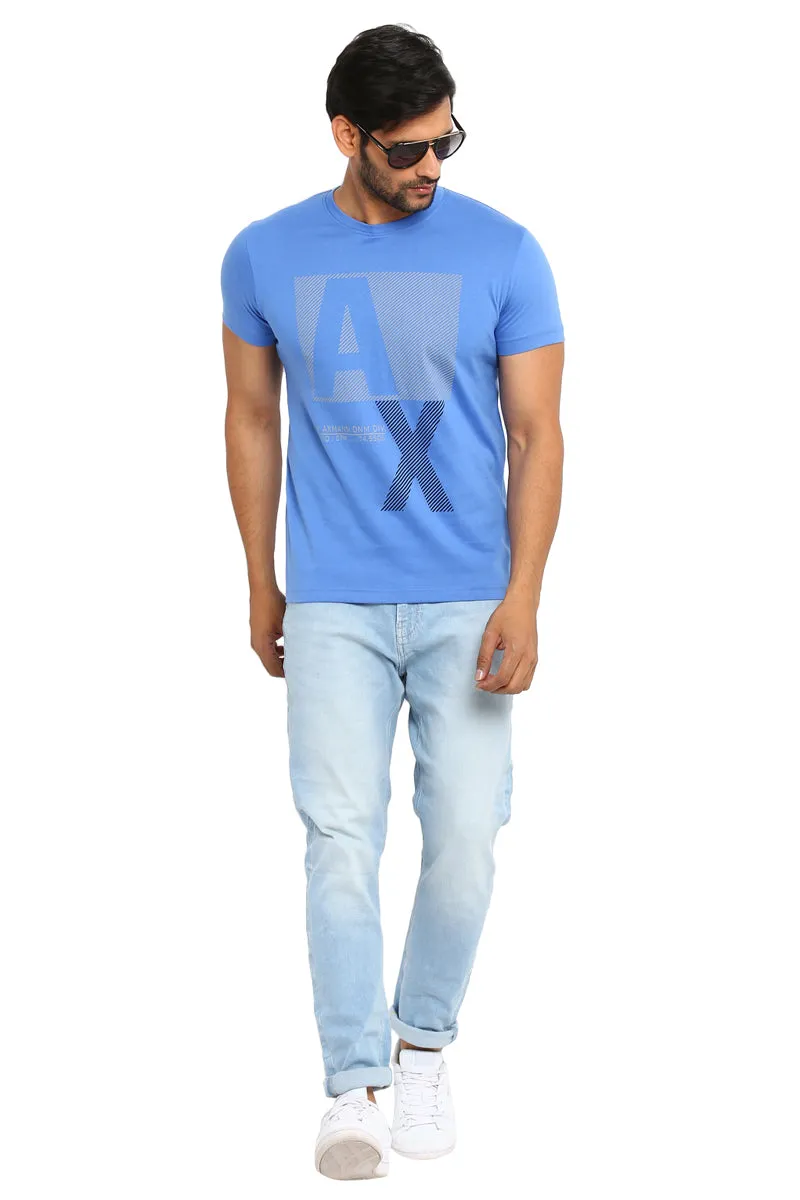 AXMANN Casual T-Shirt (F Denim | Super White) Combo Pack