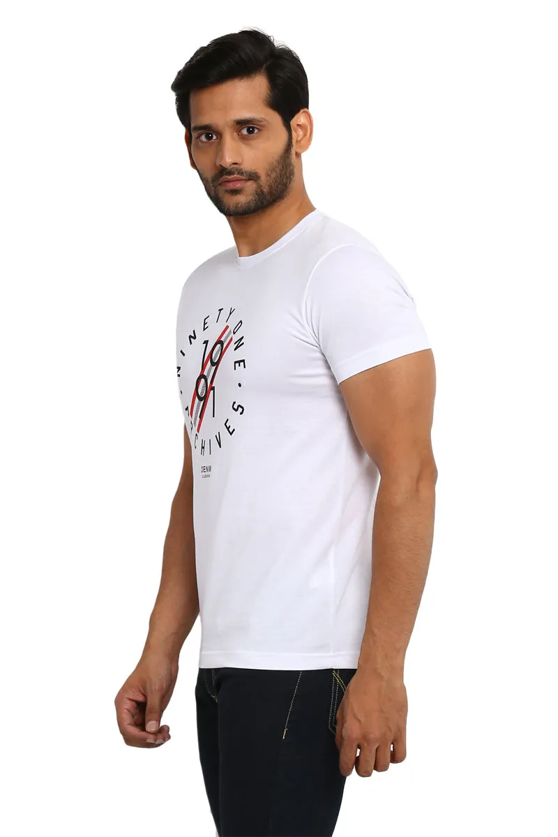 AXMANN Casual T-Shirt (F Denim | Super White) Combo Pack