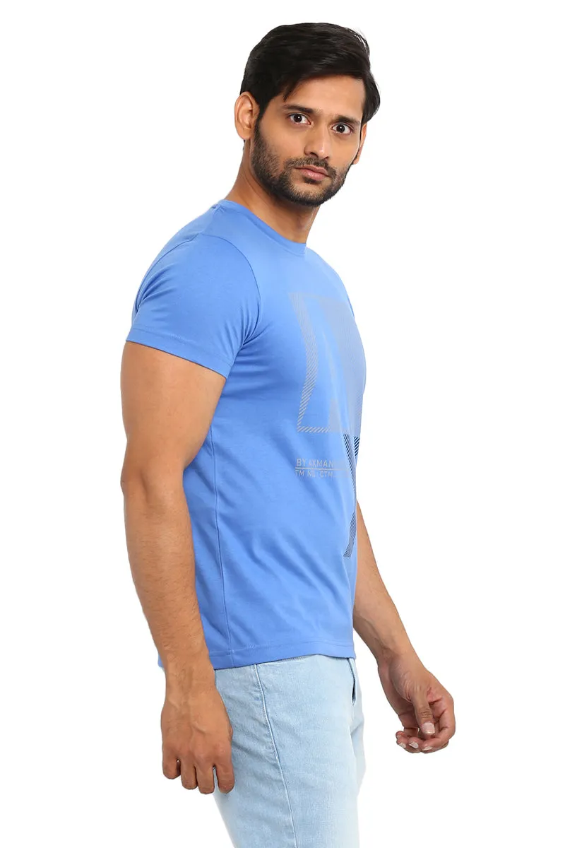 AXMANN Casual T-Shirt (F Denim | Super White) Combo Pack