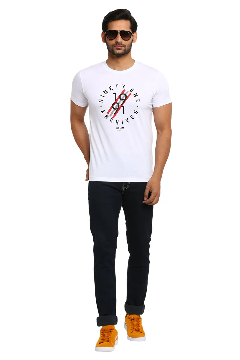 AXMANN Casual T-Shirt (F Denim | Super White) Combo Pack