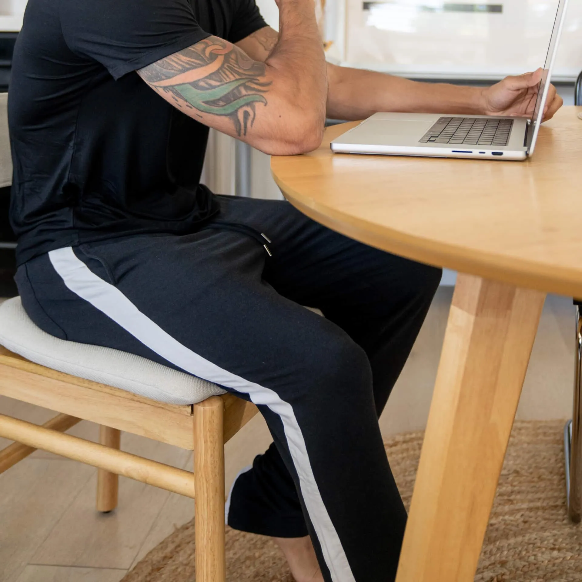 Bamboo Contrast Stripe  Sweatpants