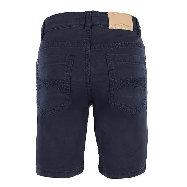 BOYS NAVY BLUE 5 POCKETS TWILL SHORTS