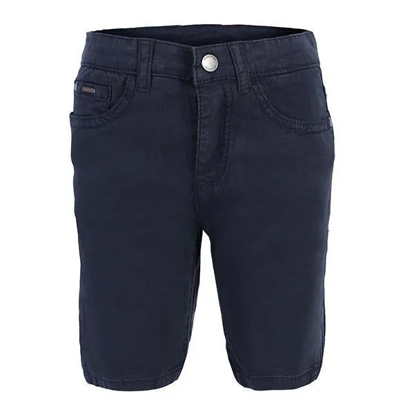 BOYS NAVY BLUE 5 POCKETS TWILL SHORTS