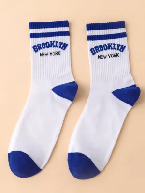 Brooklyn New York Crew Socks for Women Fun Socks Funky Socks Novelty Socks