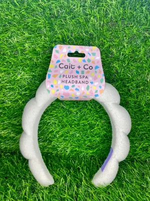 Cait and Co Plush Headband in White