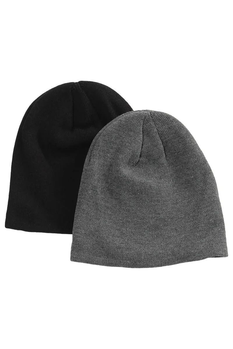 Canada Weather Gear 2 Pack Beanie Hat - Black