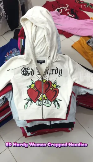 Custom handpick Ed Hardy Ladies Zipper Hoodie