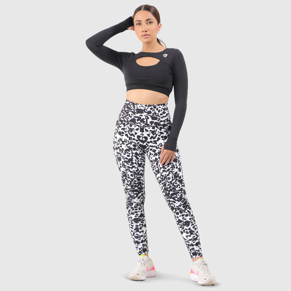 Dalmatian Textured Leggings (White)