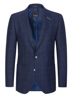 Digel - Windowpane Pattern Jacket, Blue