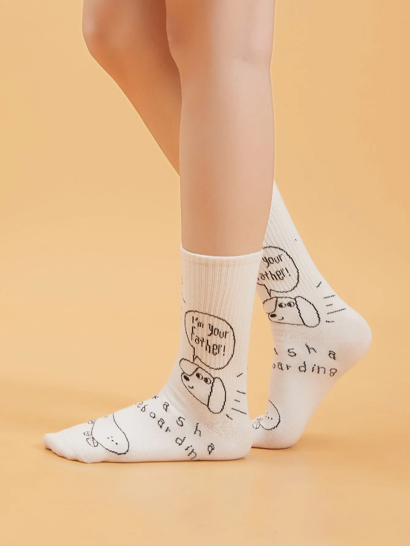 Dog Talking Pattern Socks Funny Socks for Women Novelty Socks Funky Socks Gift