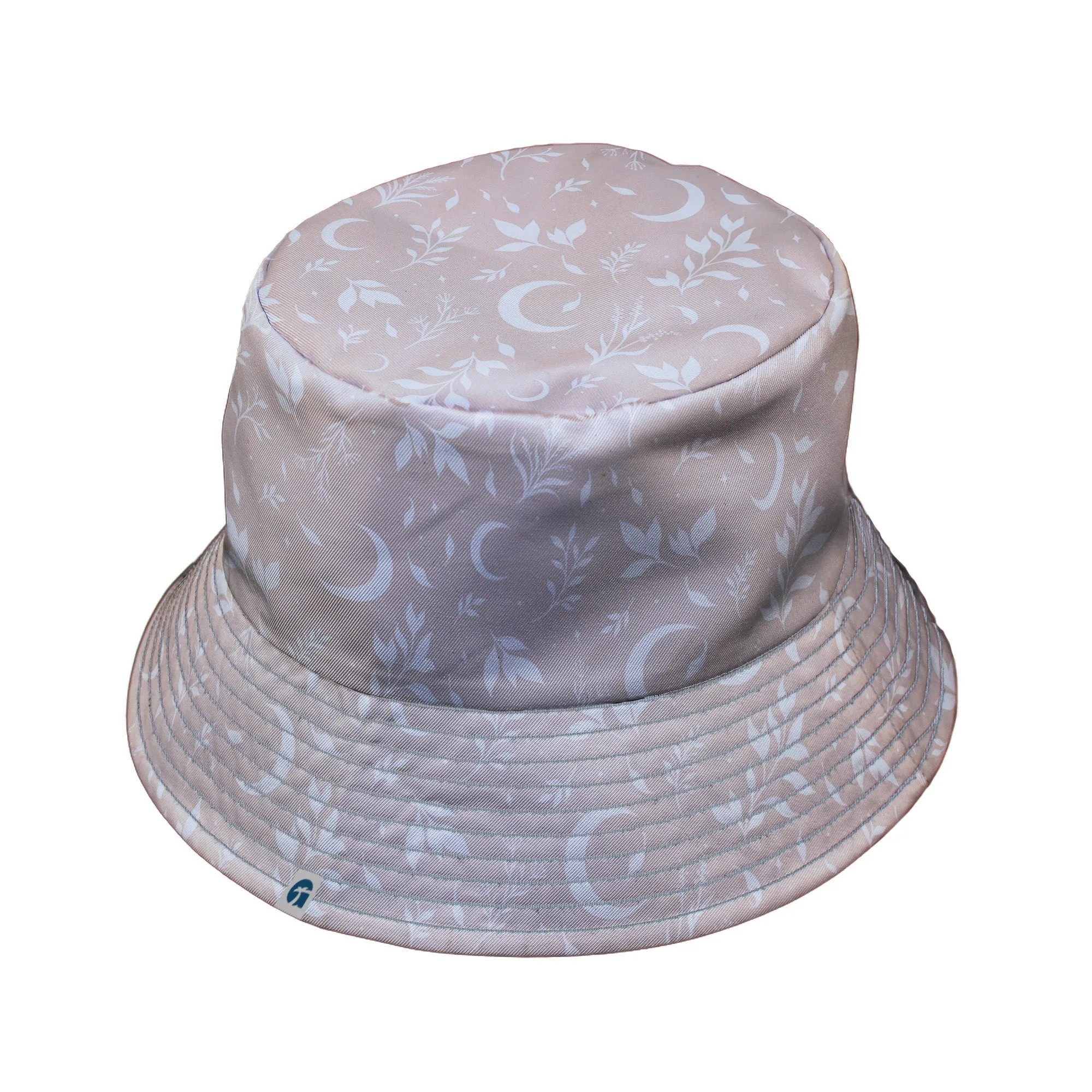 Episodic Crescent Moon Garden Biege Bucket Hat