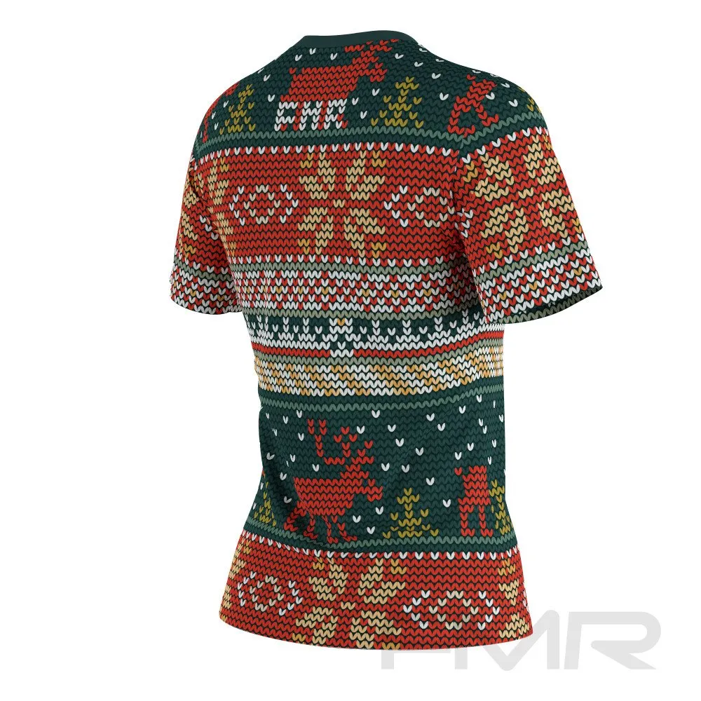 FMR Women's Deer Ugly Sweater  Short Sleeve Shirt