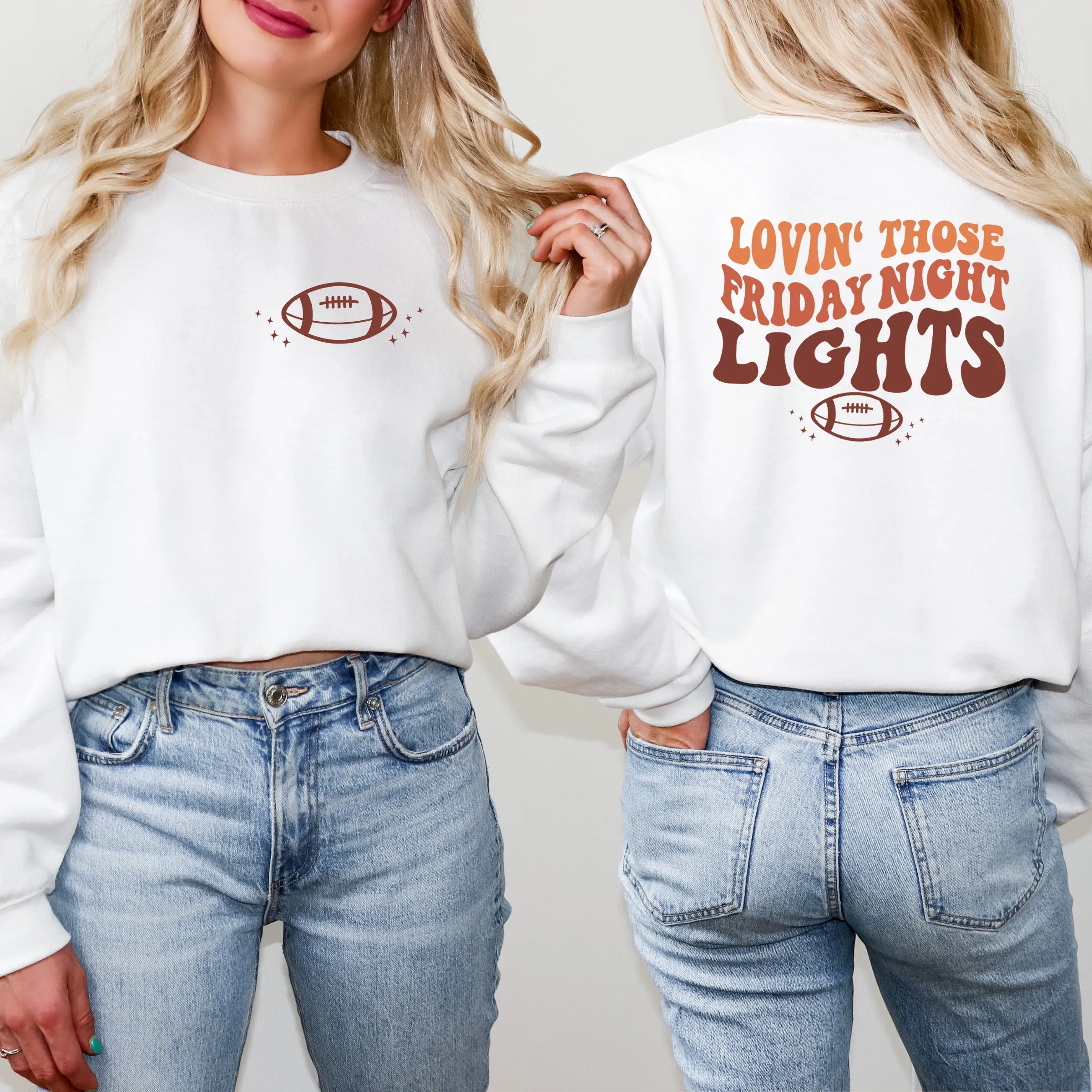 Friday Night Lights Football | Front And Back Design Sweatshirt