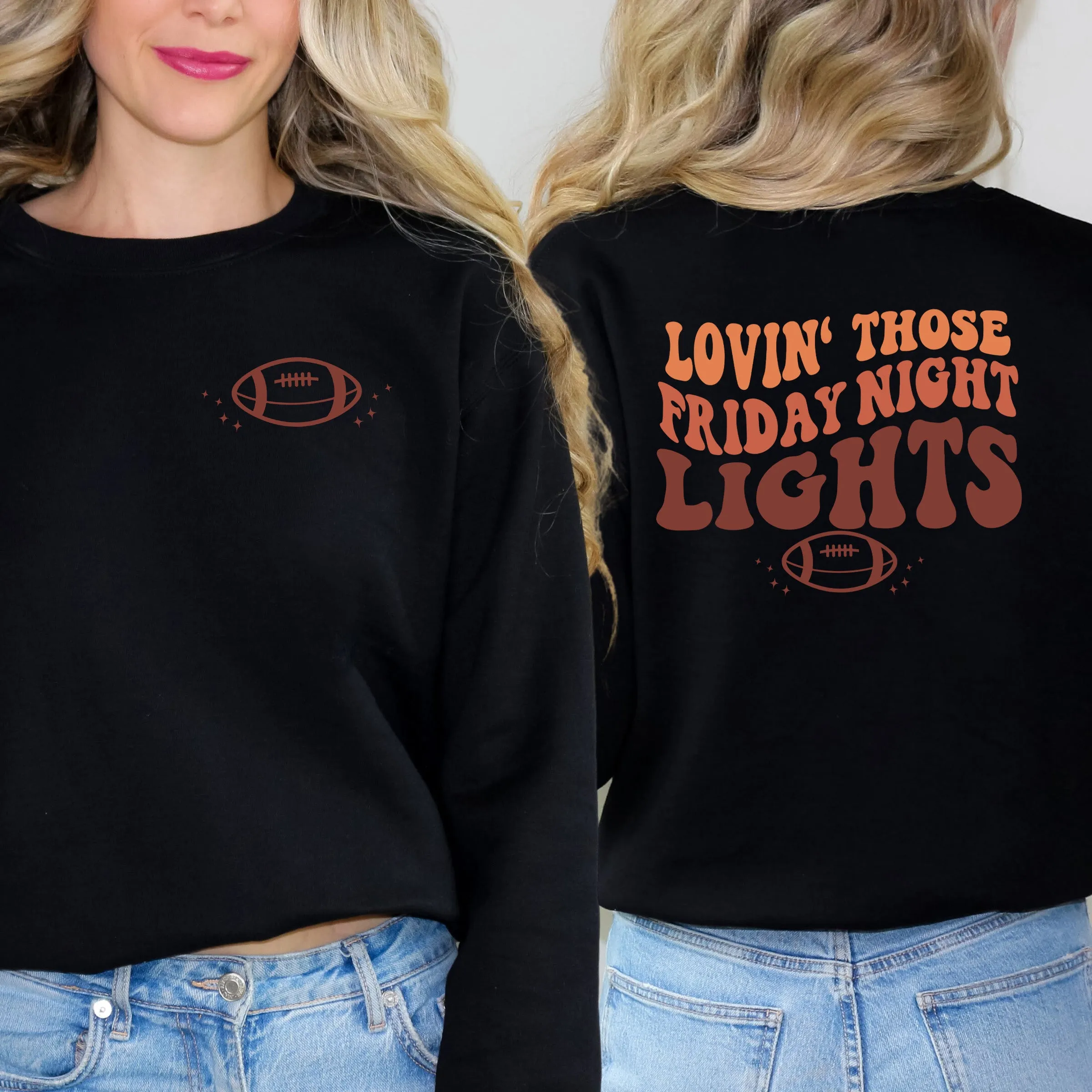 Friday Night Lights Football | Front And Back Design Sweatshirt