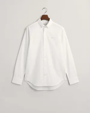 GANT - Regular Pinpoint Oxford Shirt, White