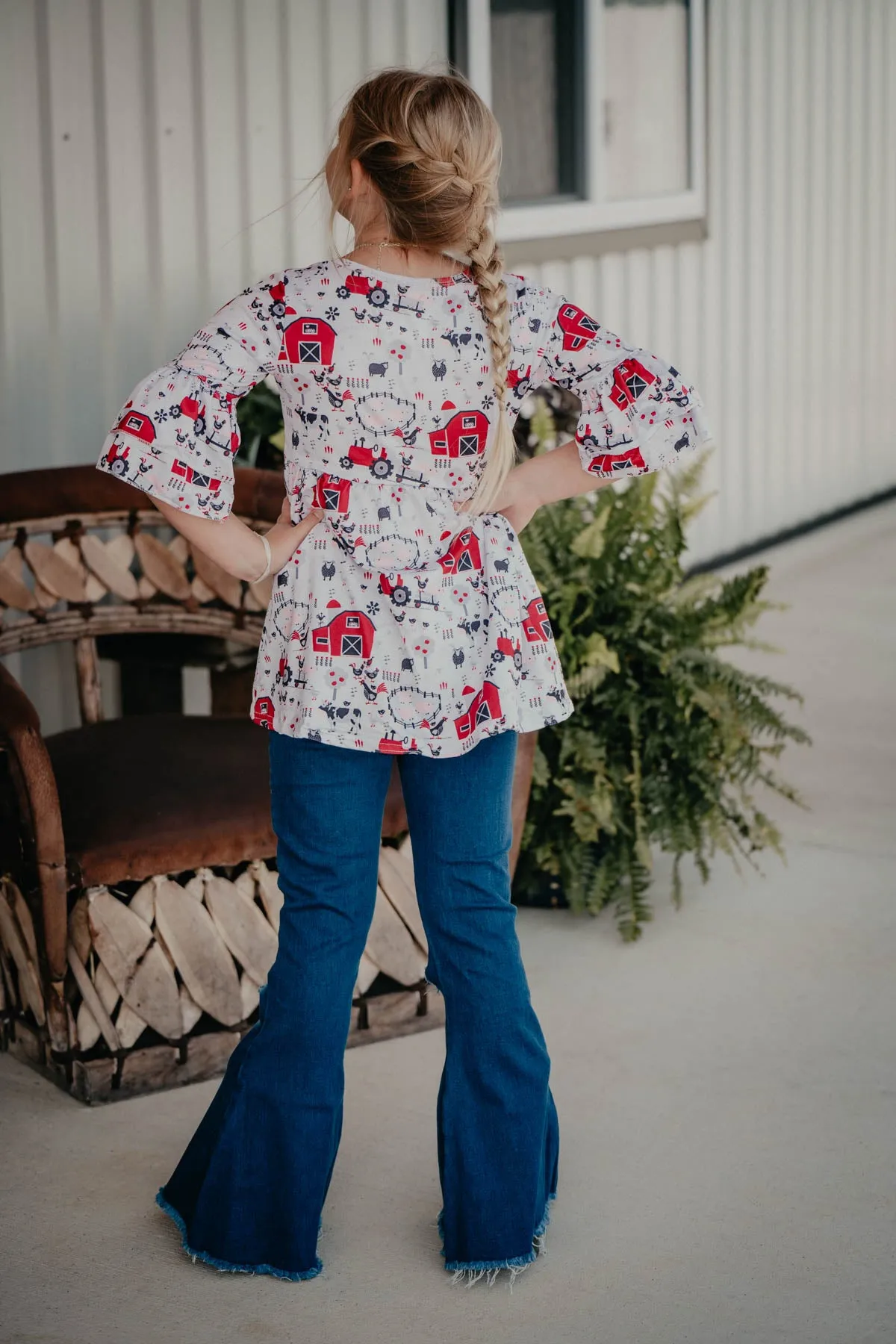 Girl's Barnyard Denim Flares Set (2-9/10)