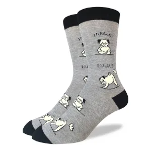 Good Luck Socks Men Crew Yoga Pug