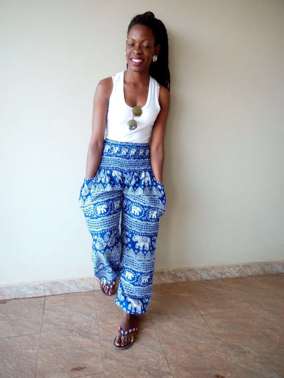 High Waist Animal African Pant