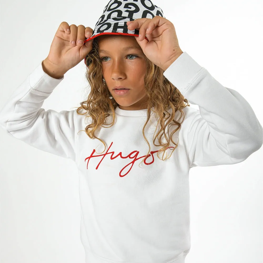 Hugo Kids Sweater White