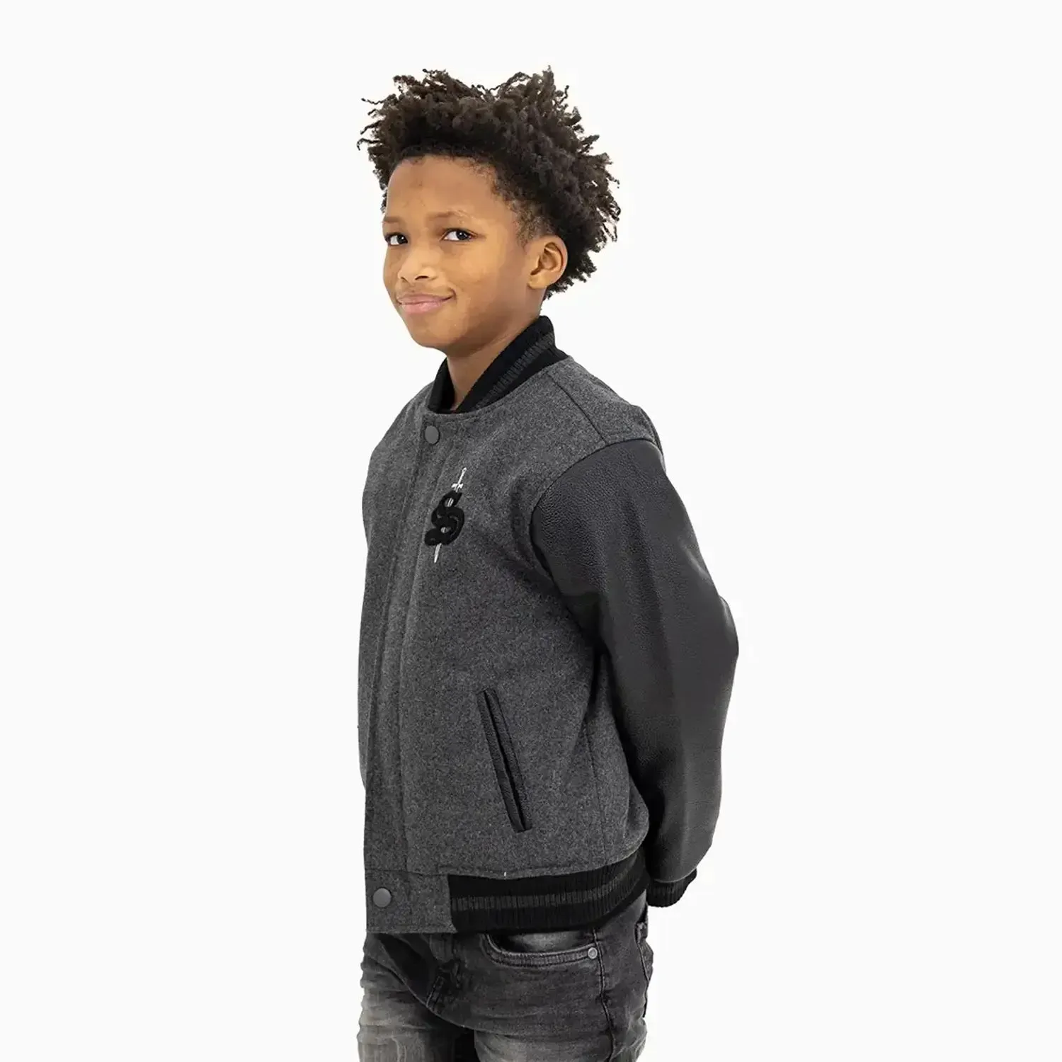 Kid's Shield Wool Varsity Jacket