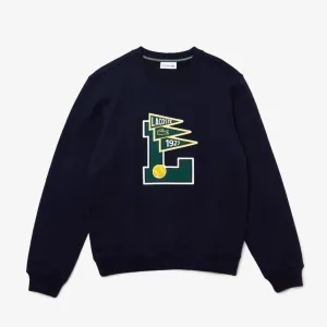 LACOSTE L BADGE CREWNECK SWEATSHIRT -Men’s NAVY BLUE