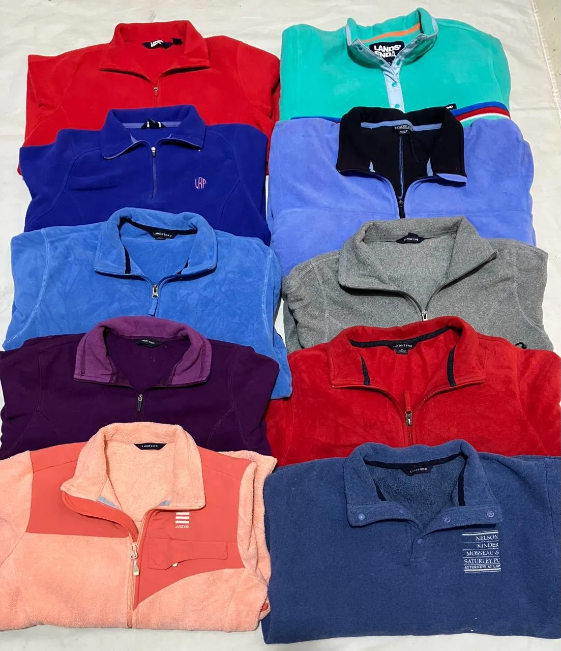 Lands' End Fleece Jackets, 13 Pieces