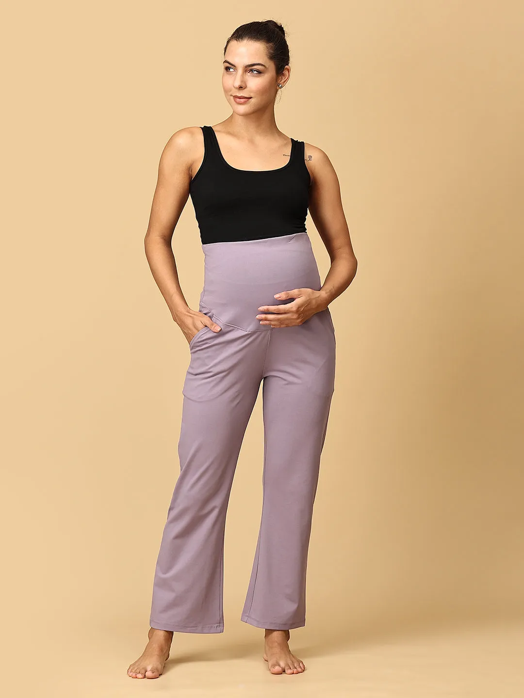 Lavender Tranquility Maternity Yoga Trackpants