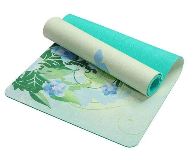 Lotus Pattern Suede Yoga Mat