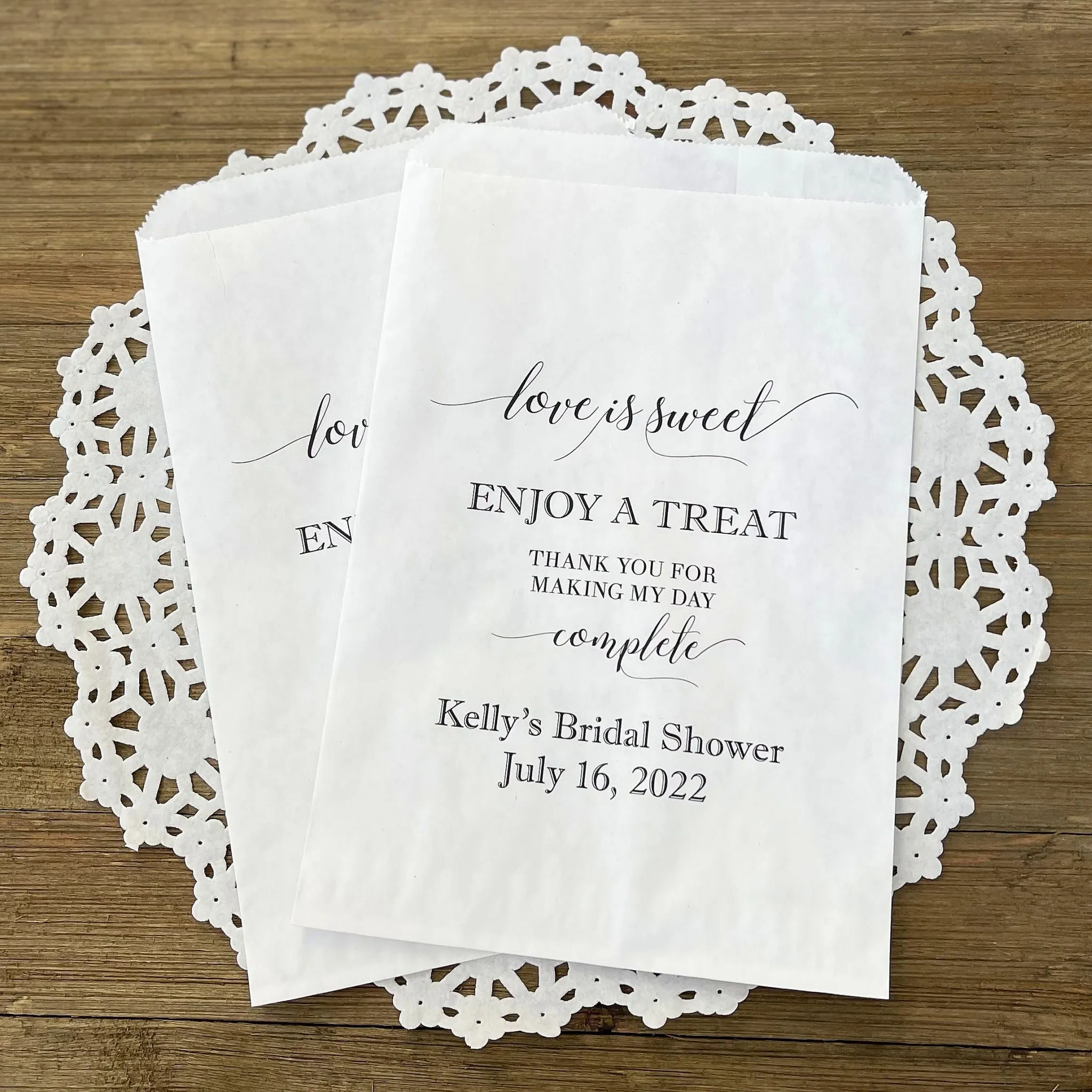 Love is Sweet Bridal Shower Favor Bags