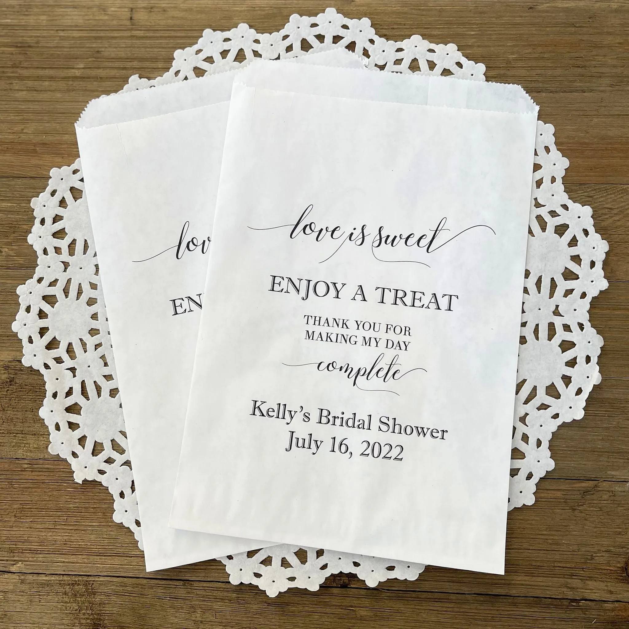 Love is Sweet Bridal Shower Favor Bags