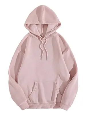 Lymio Women's Hoodies || Sweatshirt for Women || Unisex Hoodie (L-H-1 to L-H-8) (L, Pink)