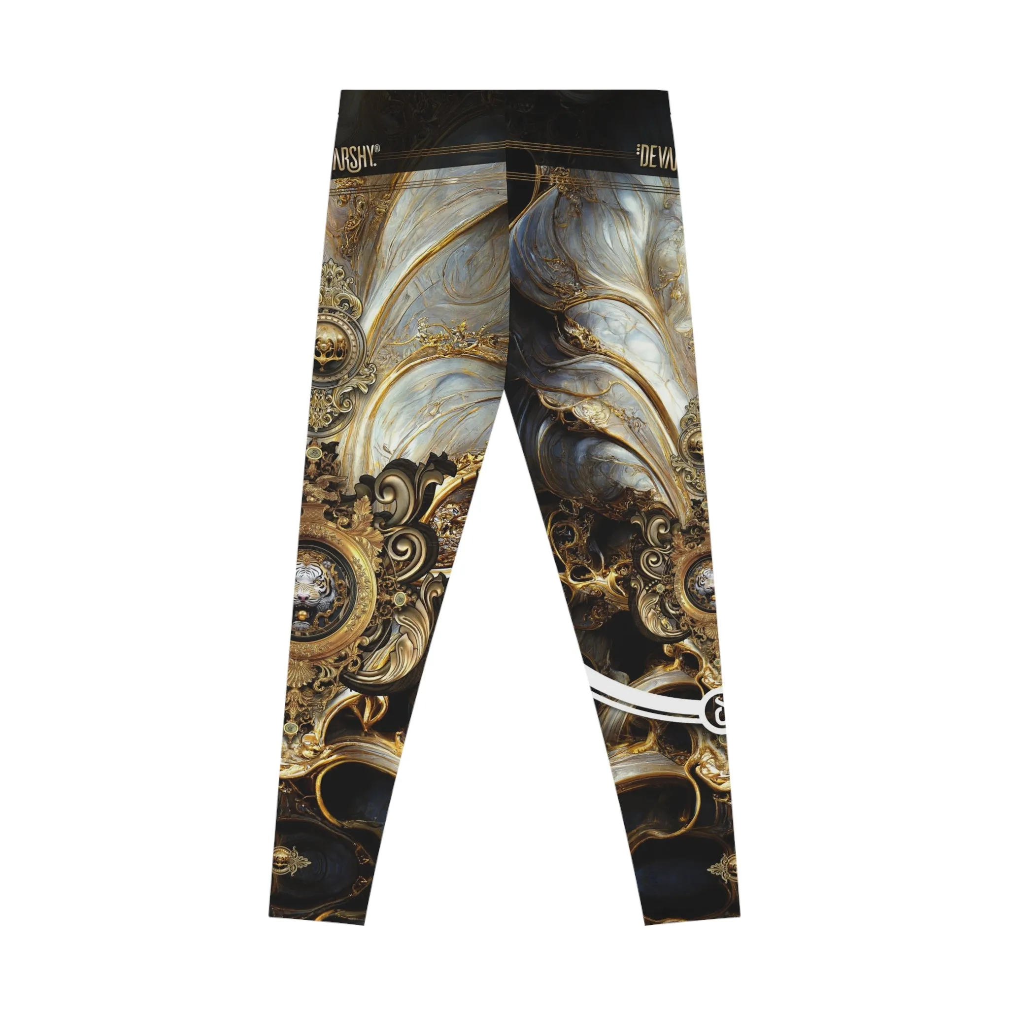 Majestique Leggings Women Baroque Leggings Lounge Wear Spandex Leggings Casual Wear Leggings | D20120