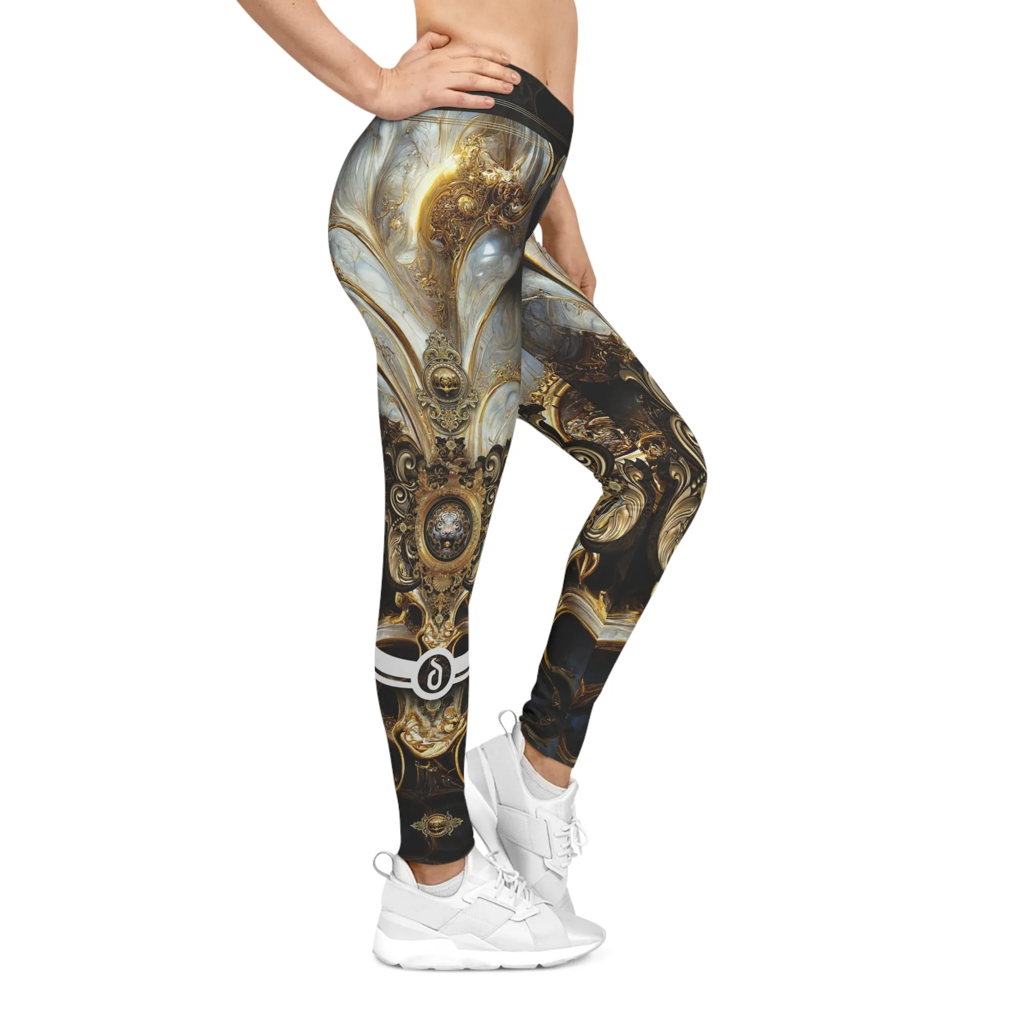 Majestique Leggings Women Baroque Leggings Lounge Wear Spandex Leggings Casual Wear Leggings | D20120