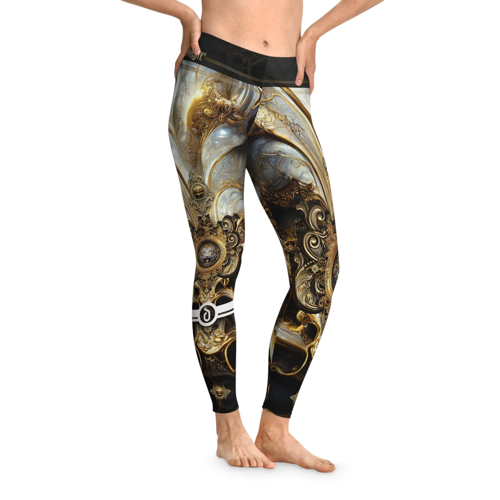 Majestique Leggings Women Baroque Leggings Lounge Wear Spandex Leggings Casual Wear Leggings | D20120