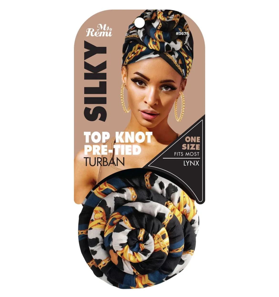 MS. REMI SILKY TOP KNOT PRE-TIED TURBAN HEAD WRAP