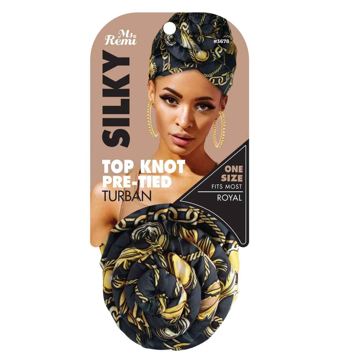 MS. REMI SILKY TOP KNOT PRE-TIED TURBAN HEAD WRAP