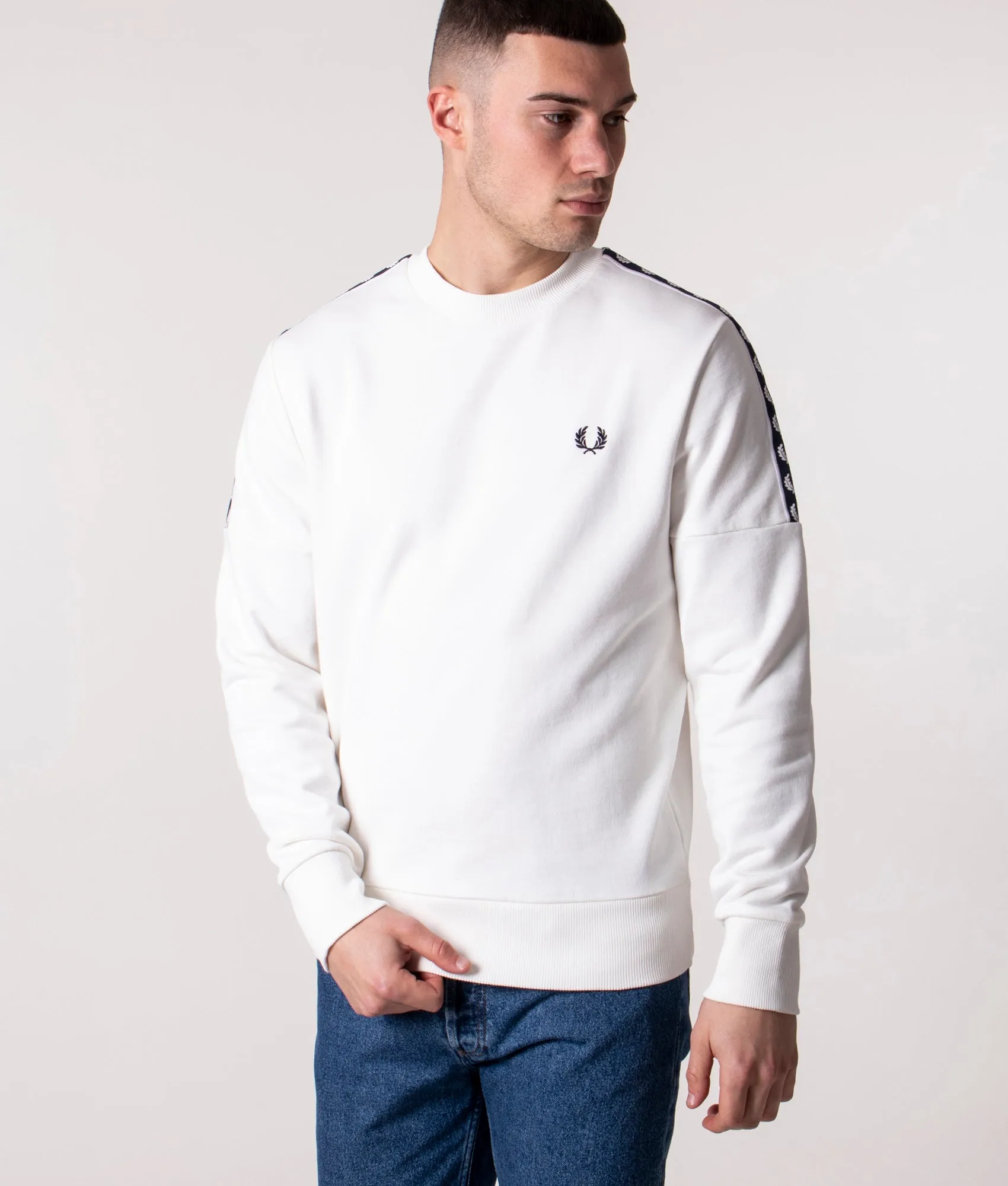 Panelled Taped Crew Neck Sweat