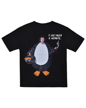 Part-time Penguin Black T-shirt