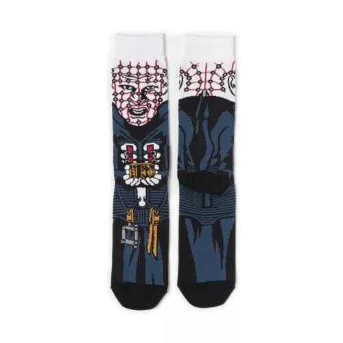 Pinhead Hellraiser Horror Socks, Fun Novelty Unisex 360 Degree Artwork Character Designed Crew Socks