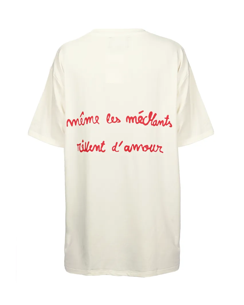 "Même les méchants rêvent d’amour" Printed T-Shirt