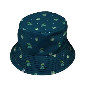 Raining Frogs Dark Teal Bucket Hat