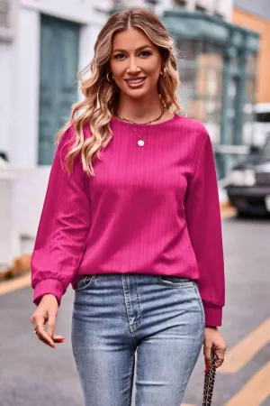 Round Neck Long Sleeve Tee