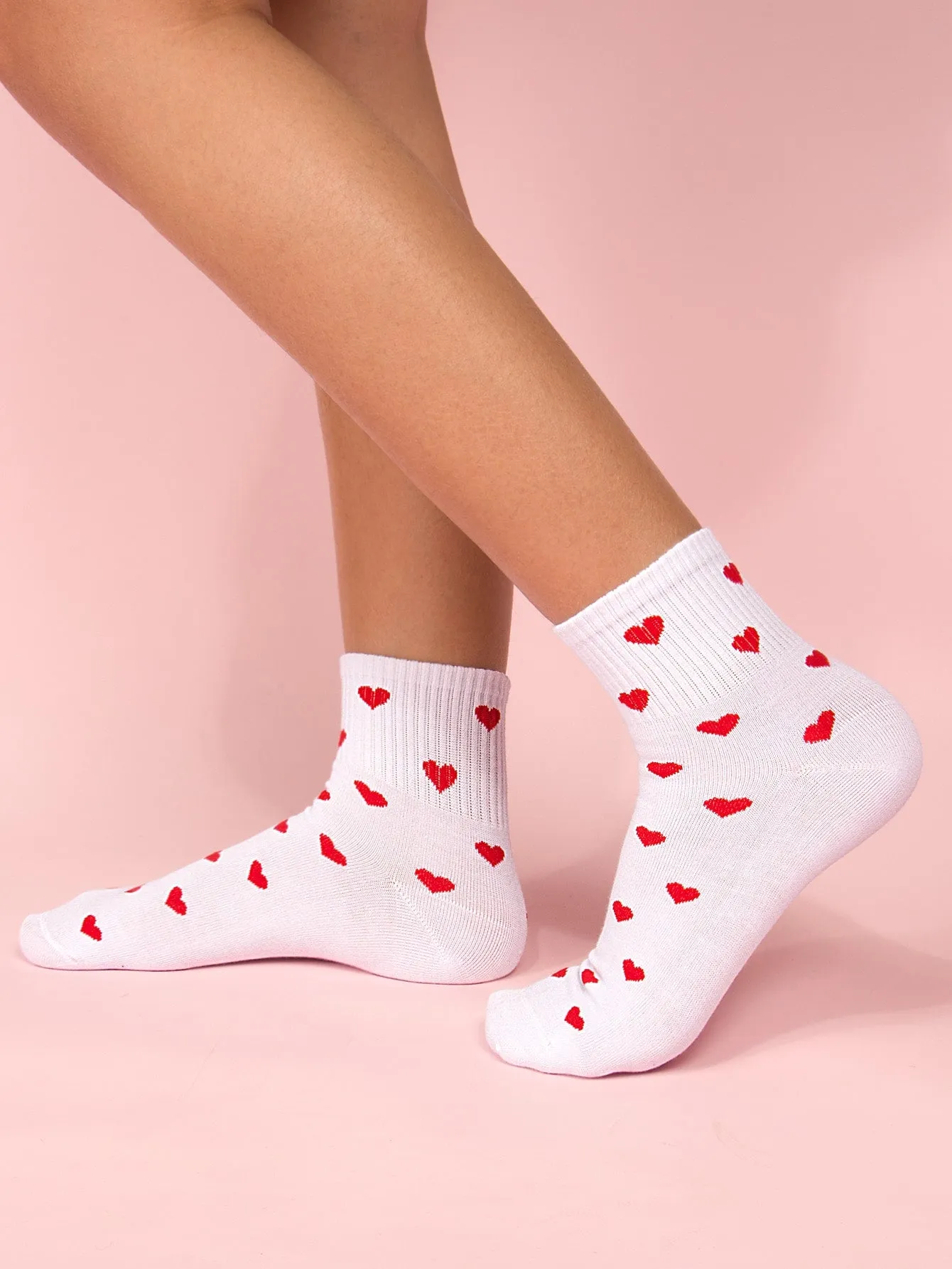 Small Red Heart Crew Socks Funny Socks for Women Novelty Socks Funky Socks Gift