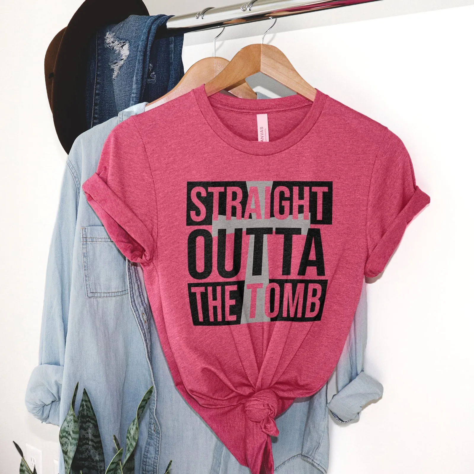 Straight Outta the Tomb Tee Shirts For Women - Christian Shirts for Women - Religious Tee Shirts