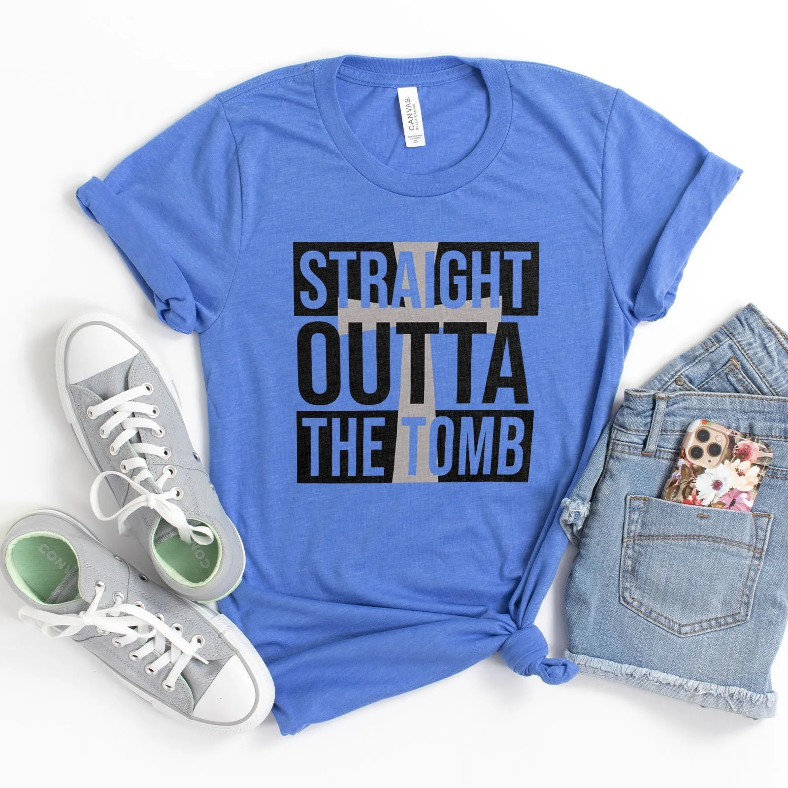 Straight Outta the Tomb Tee Shirts For Women - Christian Shirts for Women - Religious Tee Shirts